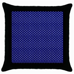 Stars Blue Ink Throw Pillow Case (black) by goljakoff