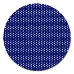 Stars Blue Ink Magnet 5  (round) by goljakoff