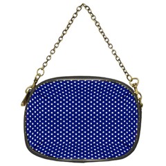 Stars Blue Ink Chain Purse (one Side)