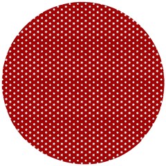 Stars Red Ink Wooden Puzzle Round by goljakoff