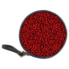 Red And Black Leopard Spots, Animal Fur Classic 20-cd Wallets by Casemiro