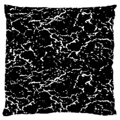 Black And White Grunge Abstract Print Large Flano Cushion Case (one Side)