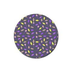 Candy Rubber Round Coaster (4 Pack)  by UniqueThings