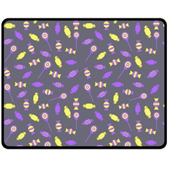 Candy Double Sided Fleece Blanket (medium)  by UniqueThings
