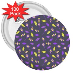Candy 3  Buttons (100 Pack)  by UniqueThings