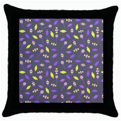 Candy Throw Pillow Case (black) by UniqueThings