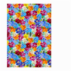 Pansies  Watercolor Flowers Small Garden Flag (two Sides)