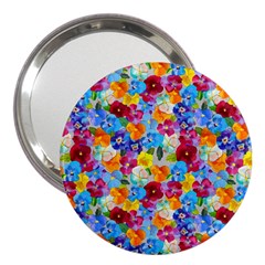 Pansies  Watercolor Flowers 3  Handbag Mirrors by SychEva