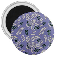 Folk floral pattern. Abstract flowers surface design. Seamless pattern 3  Magnets