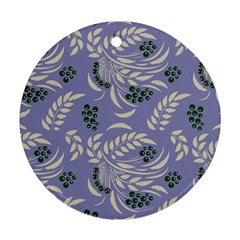 Folk floral pattern. Abstract flowers surface design. Seamless pattern Ornament (Round)