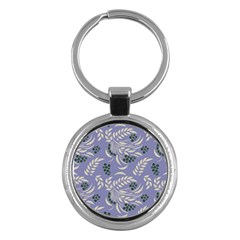 Folk floral pattern. Abstract flowers surface design. Seamless pattern Key Chain (Round)