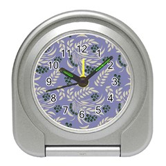 Folk floral pattern. Abstract flowers surface design. Seamless pattern Travel Alarm Clock