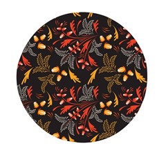 Folk Floral Pattern  Abstract Flowers Surface Design  Seamless Pattern Mini Round Pill Box by Eskimos