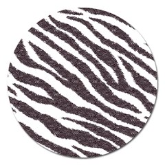 Zebra Magnet 5  (round) by PollyParadise