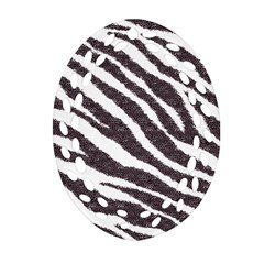 Zebra Oval Filigree Ornament (two Sides)