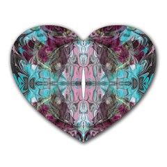 Marbling Symmetry Heart Mousepads by kaleidomarblingart