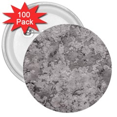 Silver Abstract Grunge Texture Print 3  Buttons (100 pack) 