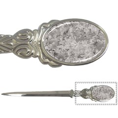 Silver Abstract Grunge Texture Print Letter Opener