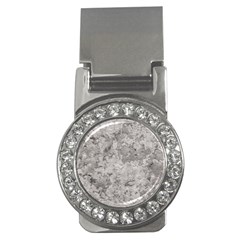 Silver Abstract Grunge Texture Print Money Clips (CZ) 