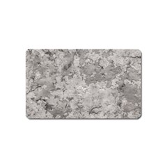 Silver Abstract Grunge Texture Print Magnet (Name Card)