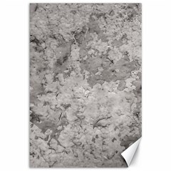 Silver Abstract Grunge Texture Print Canvas 12  x 18 