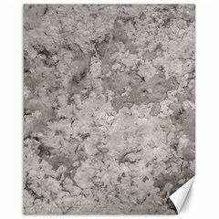 Silver Abstract Grunge Texture Print Canvas 16  x 20 