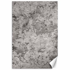 Silver Abstract Grunge Texture Print Canvas 20  x 30 