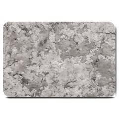 Silver Abstract Grunge Texture Print Large Doormat 