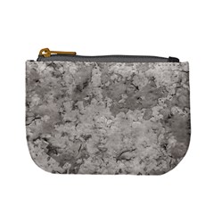 Silver Abstract Grunge Texture Print Mini Coin Purse