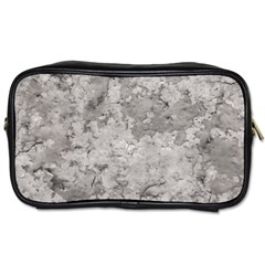 Silver Abstract Grunge Texture Print Toiletries Bag (One Side)