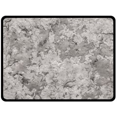 Silver Abstract Grunge Texture Print Fleece Blanket (Large) 