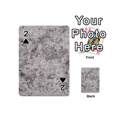 Silver Abstract Grunge Texture Print Playing Cards 54 Designs (Mini)