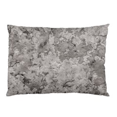 Silver Abstract Grunge Texture Print Pillow Case (Two Sides)