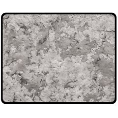 Silver Abstract Grunge Texture Print Double Sided Fleece Blanket (Medium) 