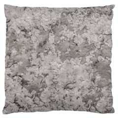 Silver Abstract Grunge Texture Print Large Flano Cushion Case (One Side)