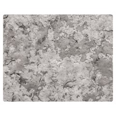 Silver Abstract Grunge Texture Print Double Sided Flano Blanket (Medium) 