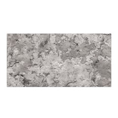 Silver Abstract Grunge Texture Print Satin Wrap