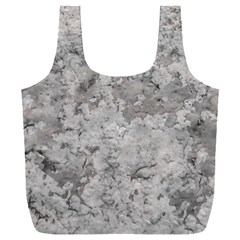 Silver Abstract Grunge Texture Print Full Print Recycle Bag (XXXL)