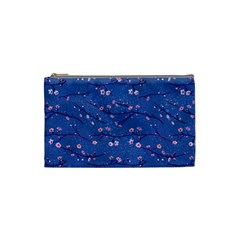 Branches With Peach Flowers Cosmetic Bag (small) by SychEva