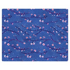 Branches With Peach Flowers Double Sided Flano Blanket (medium)  by SychEva