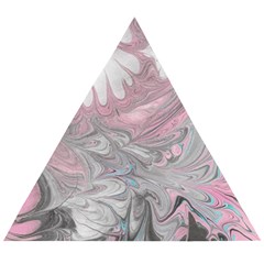Painted Petals-marbling Wooden Puzzle Triangle by kaleidomarblingart