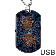 Fractal Galaxy Dog Tag USB Flash (One Side)