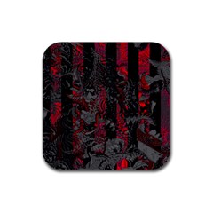 Gates Of Hell Rubber Square Coaster (4 Pack) 
