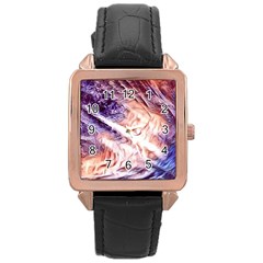 Sonic Boom Rose Gold Leather Watch  by MRNStudios