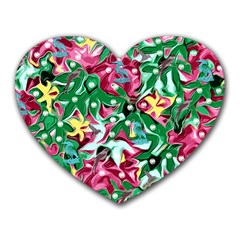 Floral-diamonte Heart Mousepads by PollyParadise