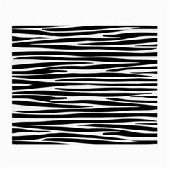 Zebra Stripes, Black And White Asymmetric Lines, Wildlife Pattern Small Glasses Cloth (2 Sides) by Casemiro