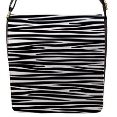 Zebra Stripes, Black And White Asymmetric Lines, Wildlife Pattern Flap Closure Messenger Bag (s) by Casemiro