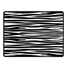 Zebra Stripes, Black And White Asymmetric Lines, Wildlife Pattern Double Sided Fleece Blanket (small)  by Casemiro