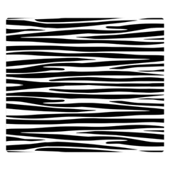 Zebra Stripes, Black And White Asymmetric Lines, Wildlife Pattern Double Sided Flano Blanket (small)  by Casemiro