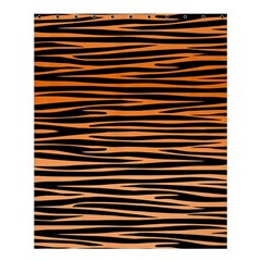 Tiger Stripes, Black And Orange, Asymmetric Lines, Wildlife Pattern Shower Curtain 60  X 72  (medium)  by Casemiro